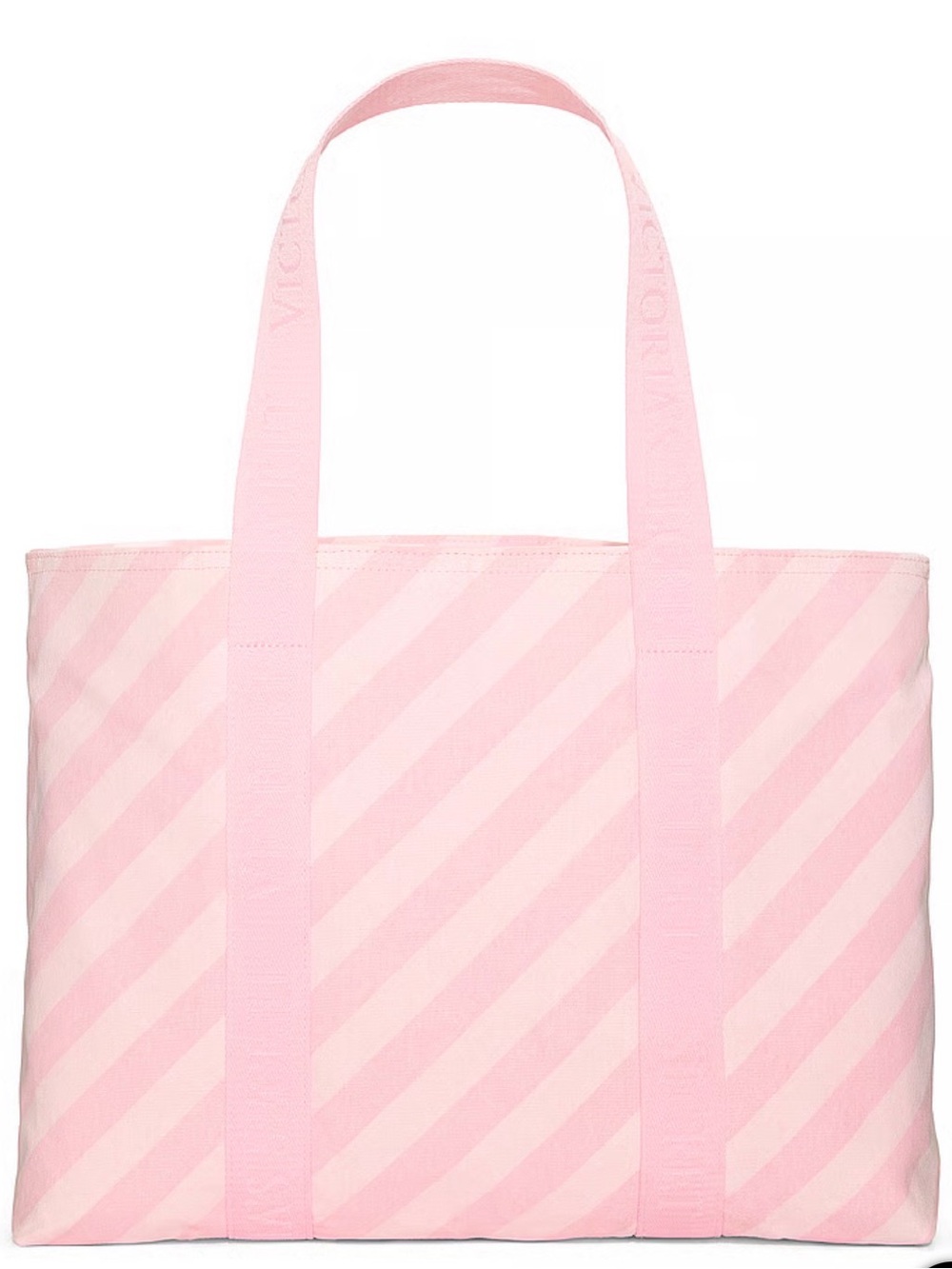 Victoria's Secret Pink Diagonal Stripe Tote